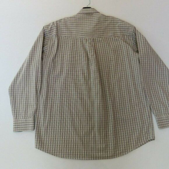 Roper Shirt Western Long-Sleeved Button-Up Heavyweight Tan Plaid Men's Large - Picture 6 of 10